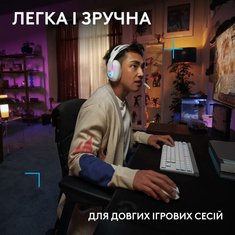 Гарнитура Logitech G522 LightSpeed Wireless Gaming Headset White (981-001550)