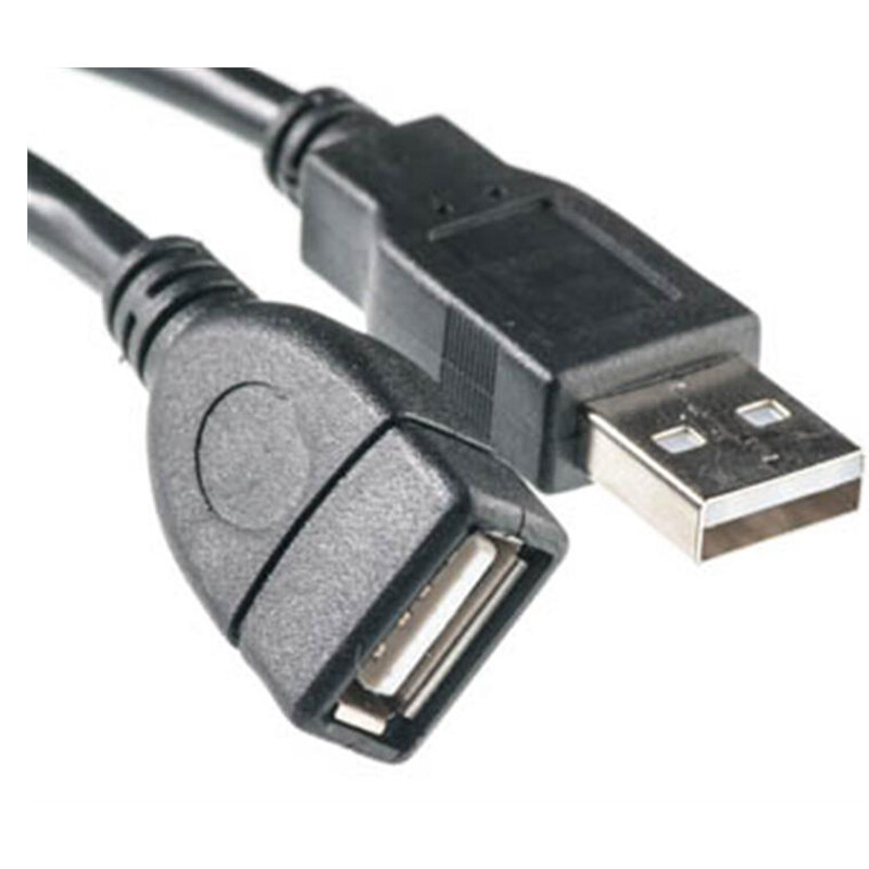 Кабель PowerPlant (KD00AS1210) USB2.0(AF)-USB2.0(AM), 0.5м, Black
