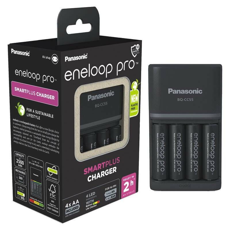 Зарядний пристрій Panasonic Smart-Quick Charger + Eneloop Pro BQ-CC55 AA/HR06 Ni-Mh 2500 mAh BL 4 шт