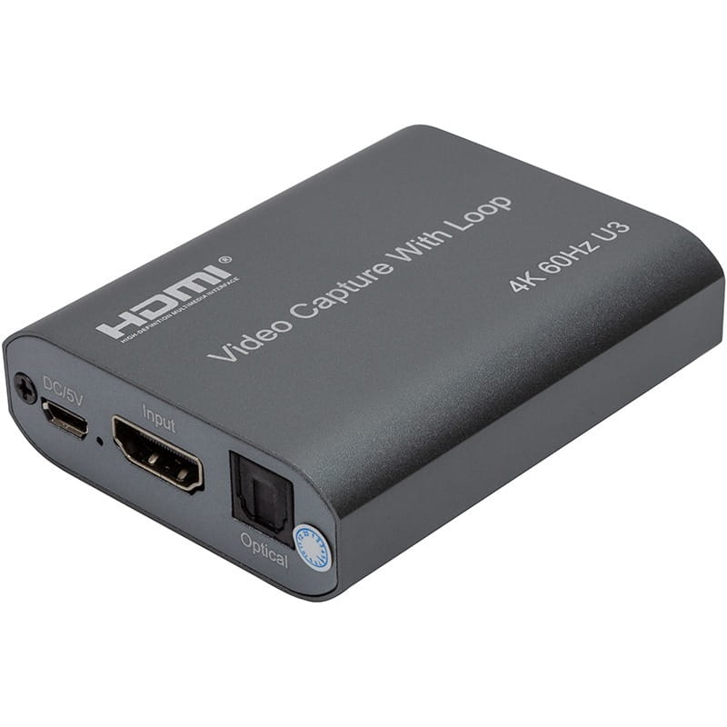 Пристрій відеозахоплення PowerPlant HDMI USB3.0 4k/60hz (HDVC8) (CA914180)