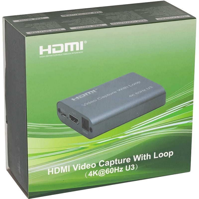 Пристрій відеозахоплення PowerPlant HDMI USB3.0 4k/60hz (HDVC8) (CA914180)