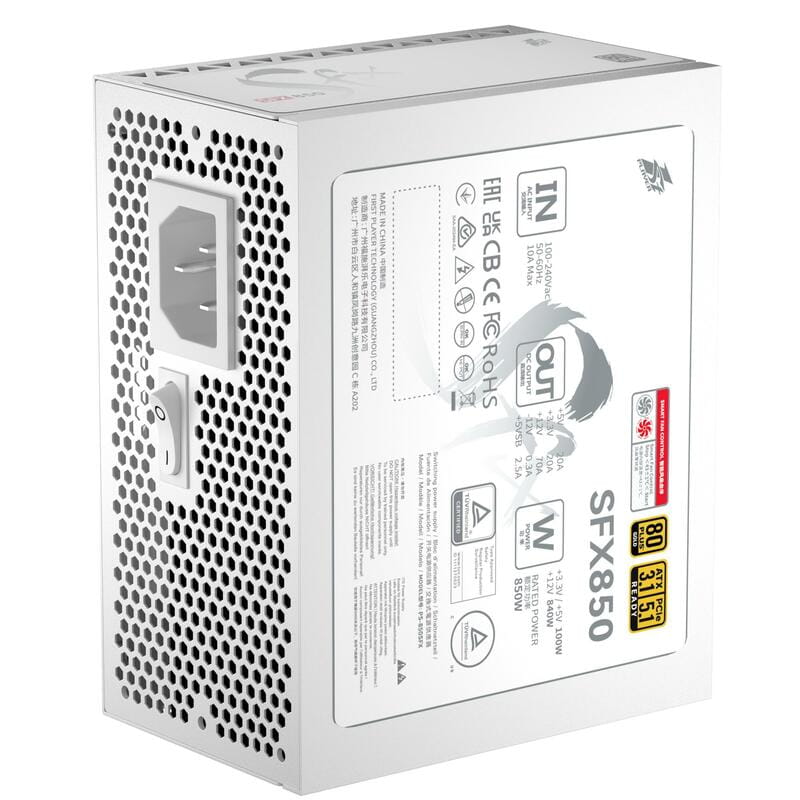 Блок питания 1stPlayer PS-850SFX 850W White (SFX-GLD-850-WH-EU)