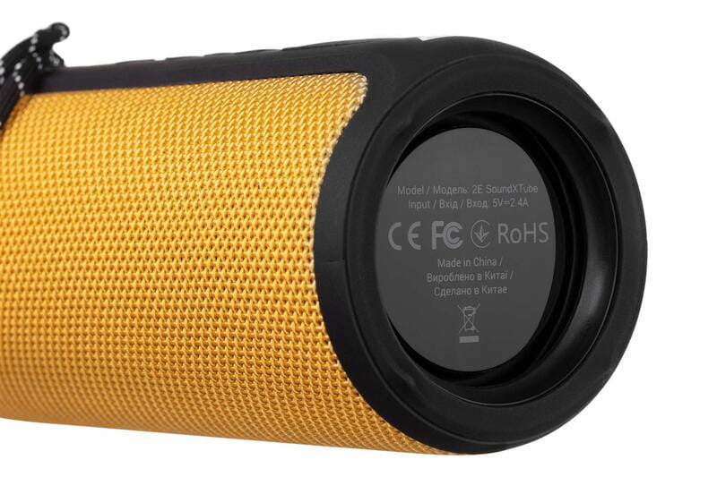 Акустична система 2E SoundXTube TWS MP3 Wireless Waterproof Yellow (2E-BSSXTWYW)