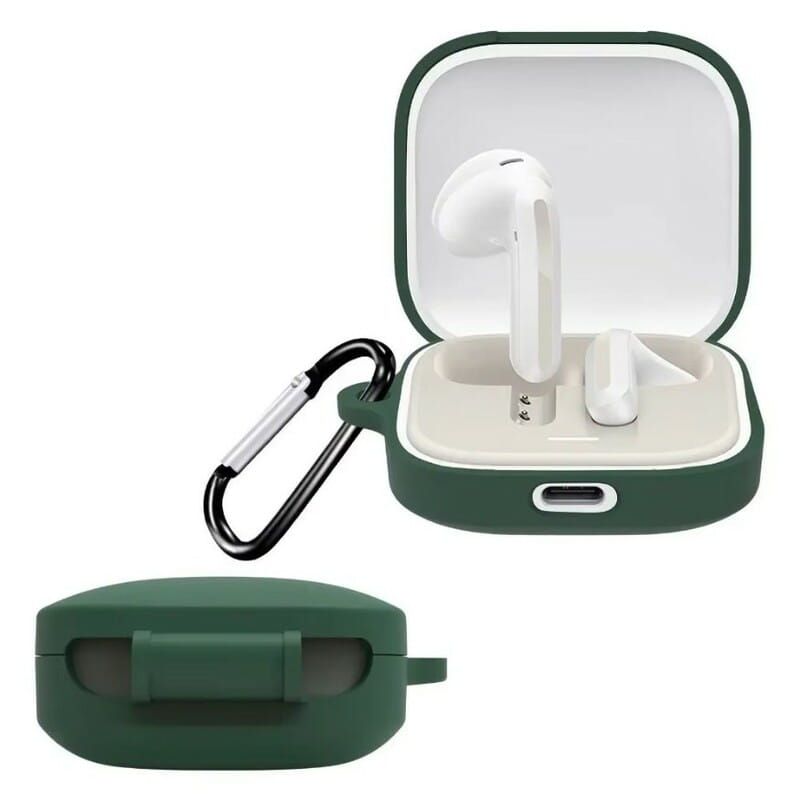 Чохол для навушників BeCover Silicon для Xiaomi Redmi Buds 6 Active Dark Green (712014)