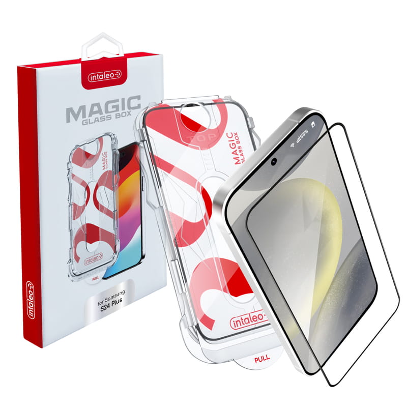 Защитное стекло Intaleo с апликатором Intaleo MagicBox для Samsung Galaxy S24+ SM-S926 Black (4820266742881)