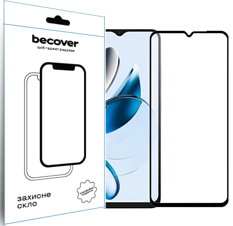 Защитное стекло BeCover для Blackview Color 8 Black (712127)