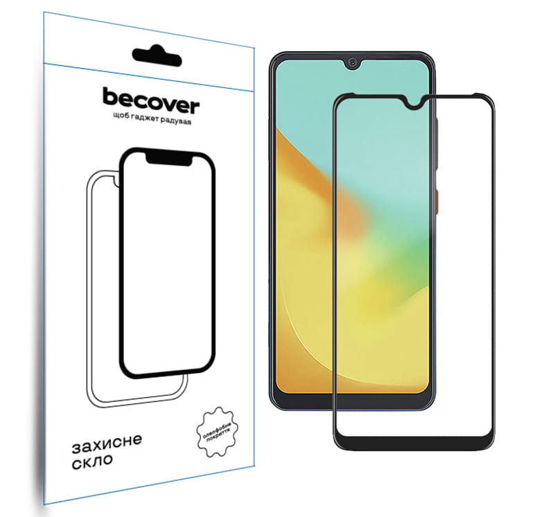 Защитное стекло BeCover для ZTE Blade A35/A55 Black (712313)