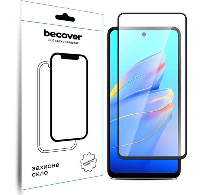 Захисне скло BeCover для Tecno Spark Go 1 (KL4) Black (712318)