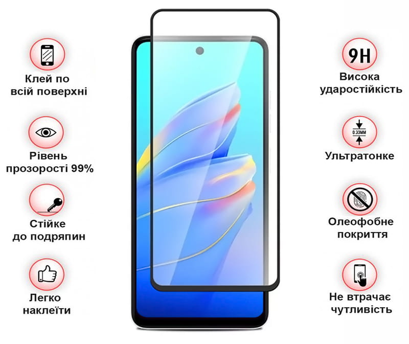 Захисне скло BeCover для Tecno Spark Go 1 (KL4) Black (712318)
