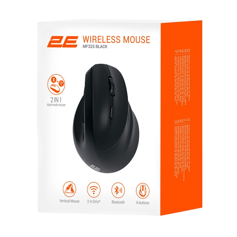 Мышь беспроводная 2E MF325 Black (2E-MF325WBK)