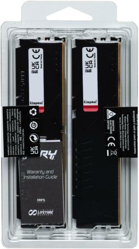Модуль пам`яті DDR5 2x16GB/6000 Kingston Fury Beast Black (KF560C30BBEK2-32)