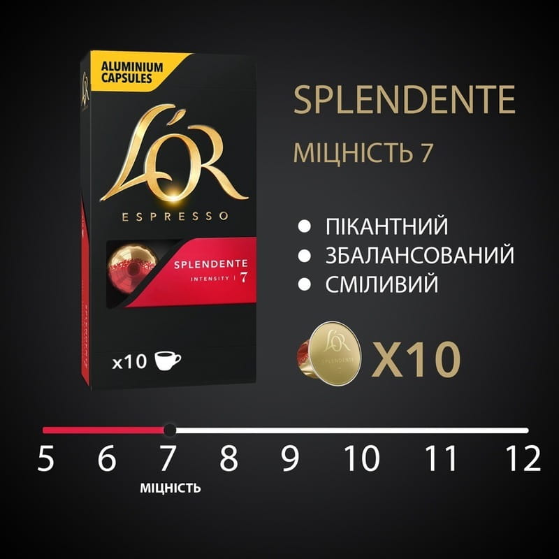 Кофе в капсулах L`OR Espresso Splendente 10 шт