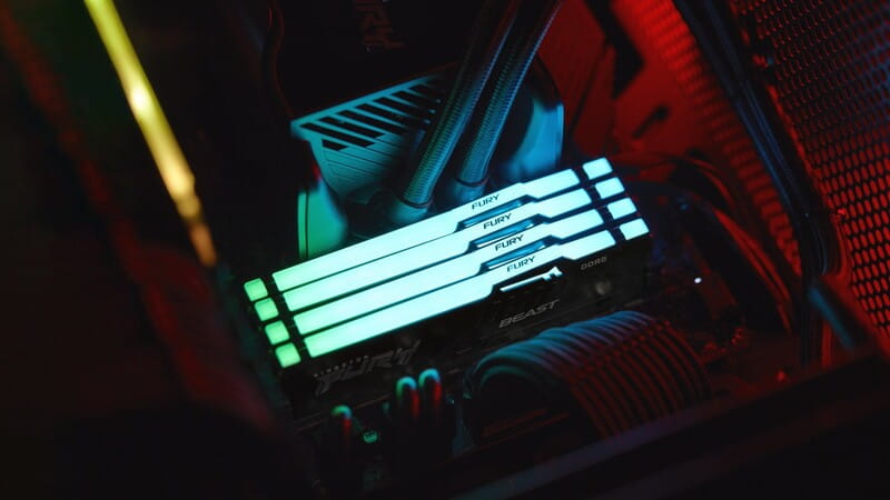 Модуль памяти DDR5 32GB/5600 Kingston Fury Beast RGB Black (KF556C36BBE2A-32)