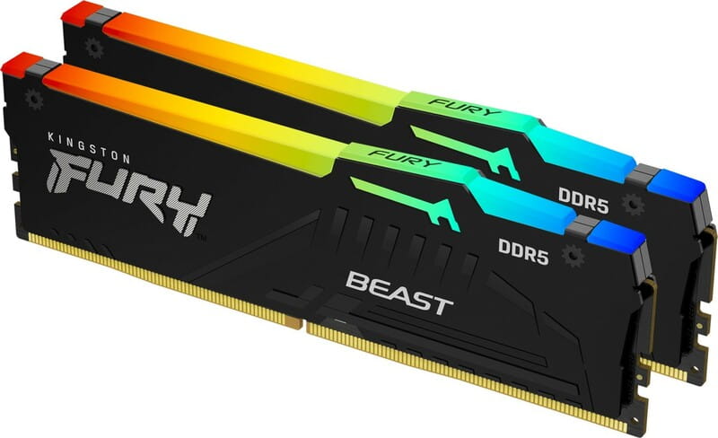 Модуль памяти DDR5 32GB/5600 Kingston Fury Beast RGB Black (KF556C36BBE2A-32)