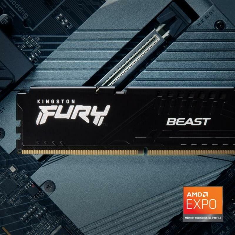 Модуль пам`яті DDR5 2x32GB/5600 Kingston Fury Beast Black (KF556C36BBE2K2-64)