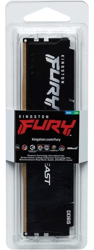 Модуль пам`ятi DDR5 32GB/6000 Kingston Fury Beast Black (KF560C36BBE2-32)