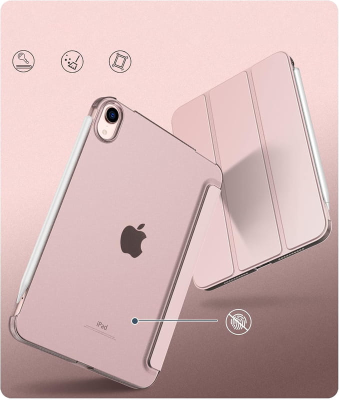 Чeхол-книжка BeCover Tri Fold Hard для Apple iPad Mini 7 2024 8.3" Pink (712454)