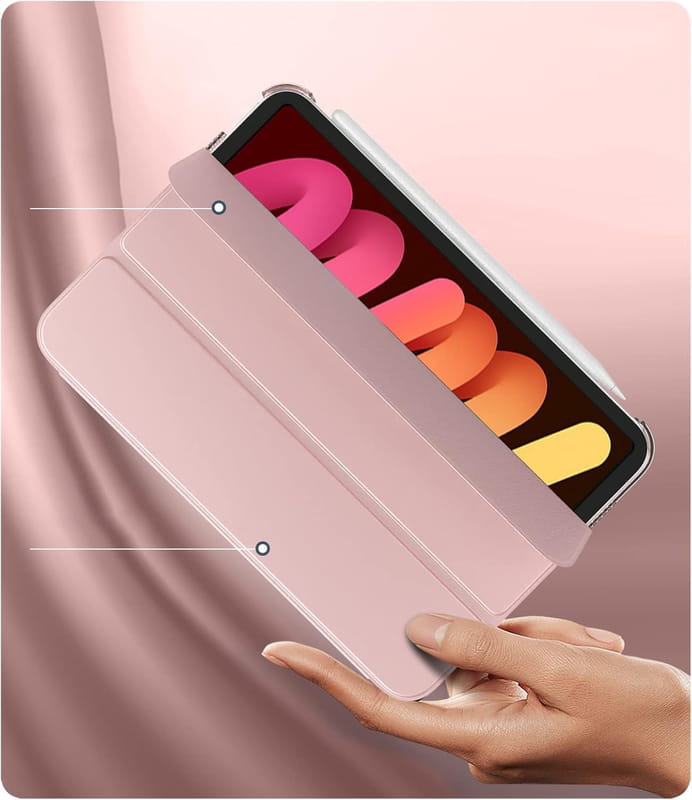 Чeхол-книжка BeCover Tri Fold Hard для Apple iPad Mini 7 2024 8.3" Pink (712454)