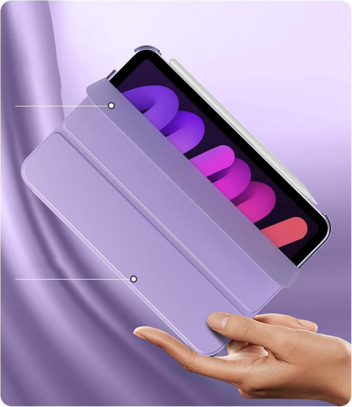 Чохол-книжка BeCover Tri Fold Hard для Apple iPad Mini 7 2024 8.3" Purple (712455)