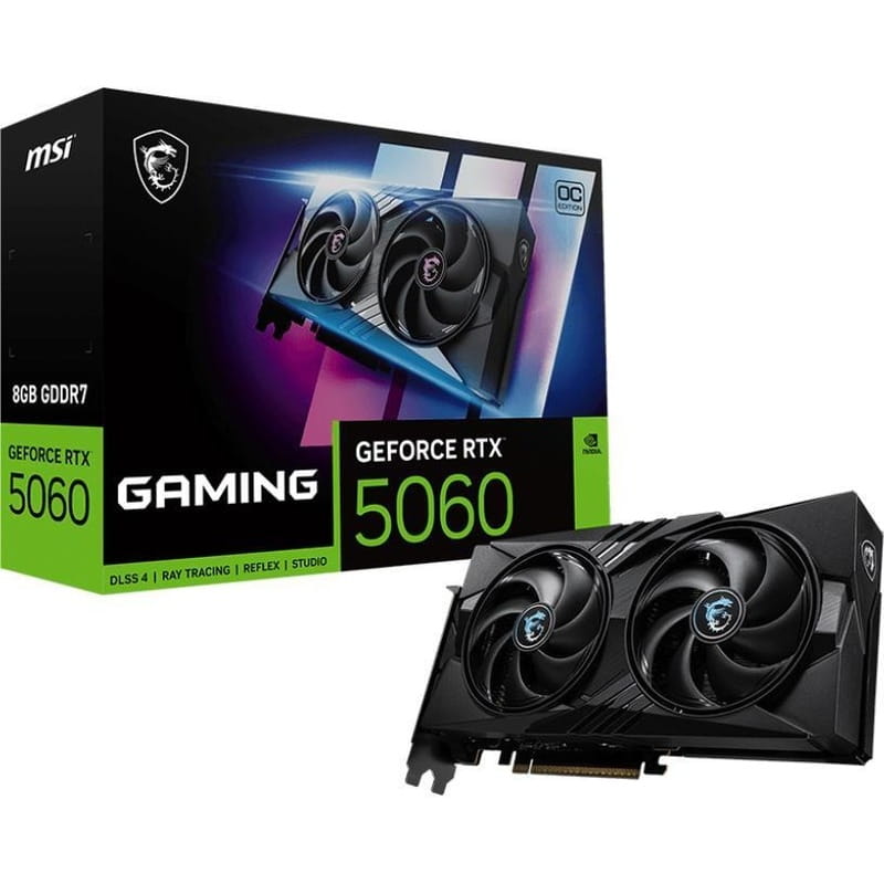 Видеокарта GF RTX 5060 8GB GDDR7 Gaming OC MSI (GeForce RTX 5060 8G GAMING OC)