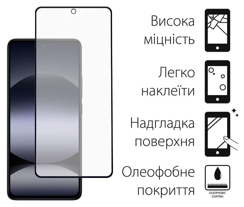 Защитное стекло Dengos для Xiaomi Redmi A5 Black Full Glue (DG-TG2P-77) 2шт