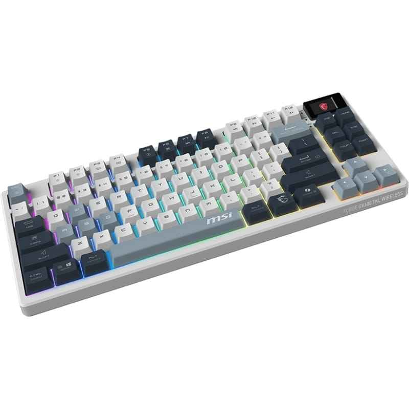 Клавіатура бездротова MSI Forge GK600 TKL W SKY UA 104key White (S11-43UAP01-HH9)