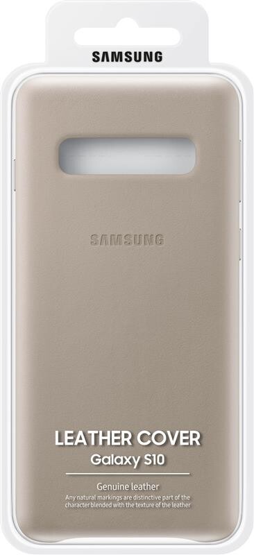 Чехол-накладка Samsung Leather Cover для Samsung Galaxy S10 SM-G973 Gray (EF-VG973LJEGRU)