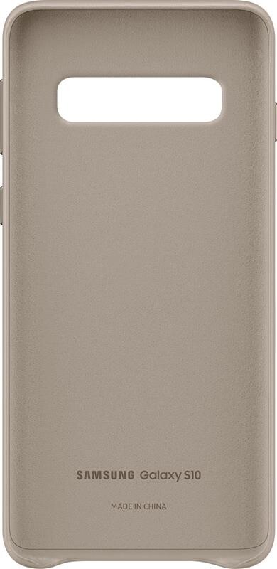 Чехол-накладка Samsung Leather Cover для Samsung Galaxy S10 SM-G973 Gray (EF-VG973LJEGRU)