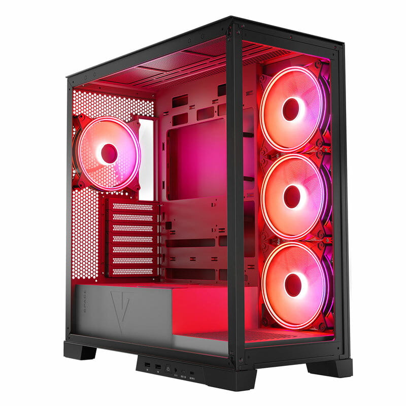 Корпус ModeCom Volcano Space Apex ARGB Midi Black без БЖ (AT-SPACE-PG-10-000000-000)