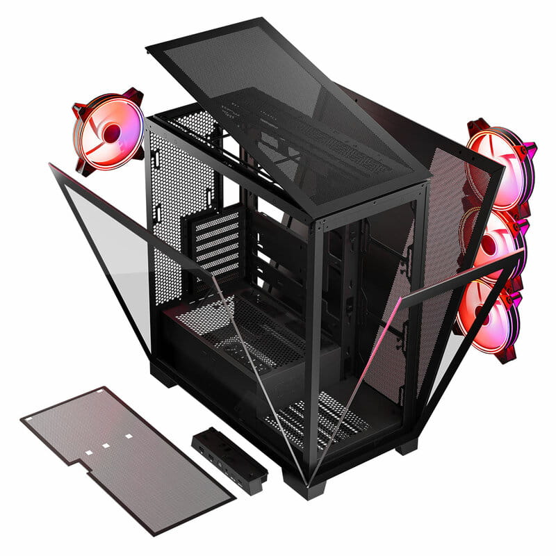 Корпус ModeCom Volcano Space Apex ARGB Midi Black без БЖ (AT-SPACE-PG-10-000000-000)