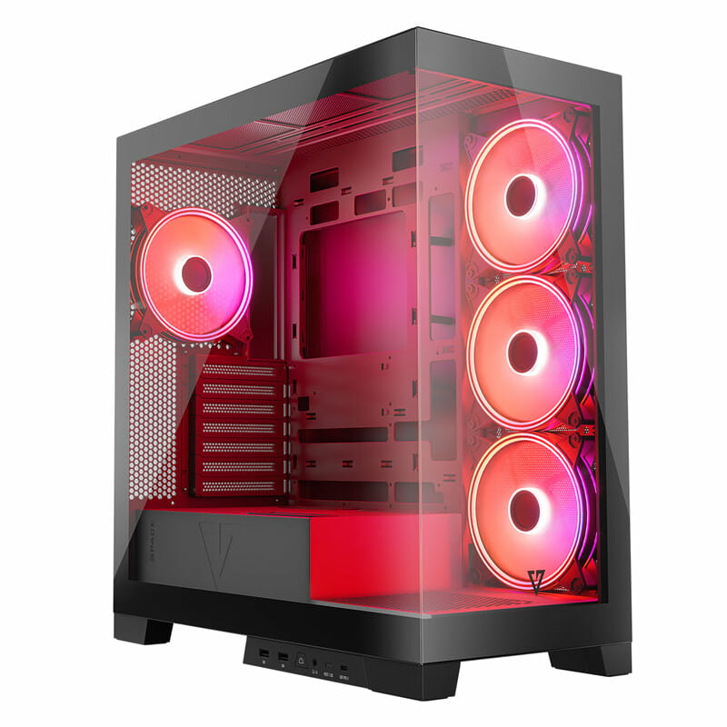 Корпус ModeCom Volcano Space Apex ARGB Midi Black без БЖ (AT-SPACE-PG-10-000000-000)