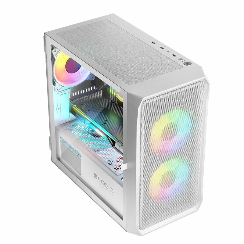 Корпус LogicConcept Portos ARGB Mini White без БП (AM-PORTOS-20-0000000-0002)