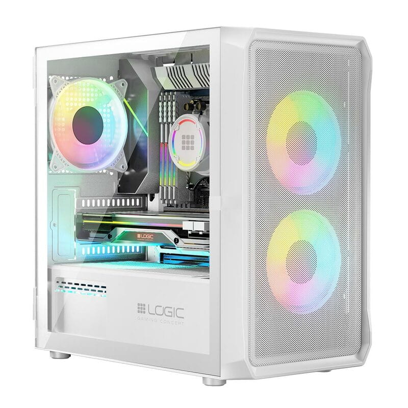Корпус LogicConcept Portos ARGB Mini White без БП (AM-PORTOS-20-0000000-0002)