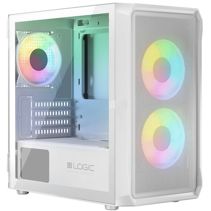 Корпус LogicConcept Portos ARGB Mini White без БП (AM-PORTOS-20-0000000-0002)