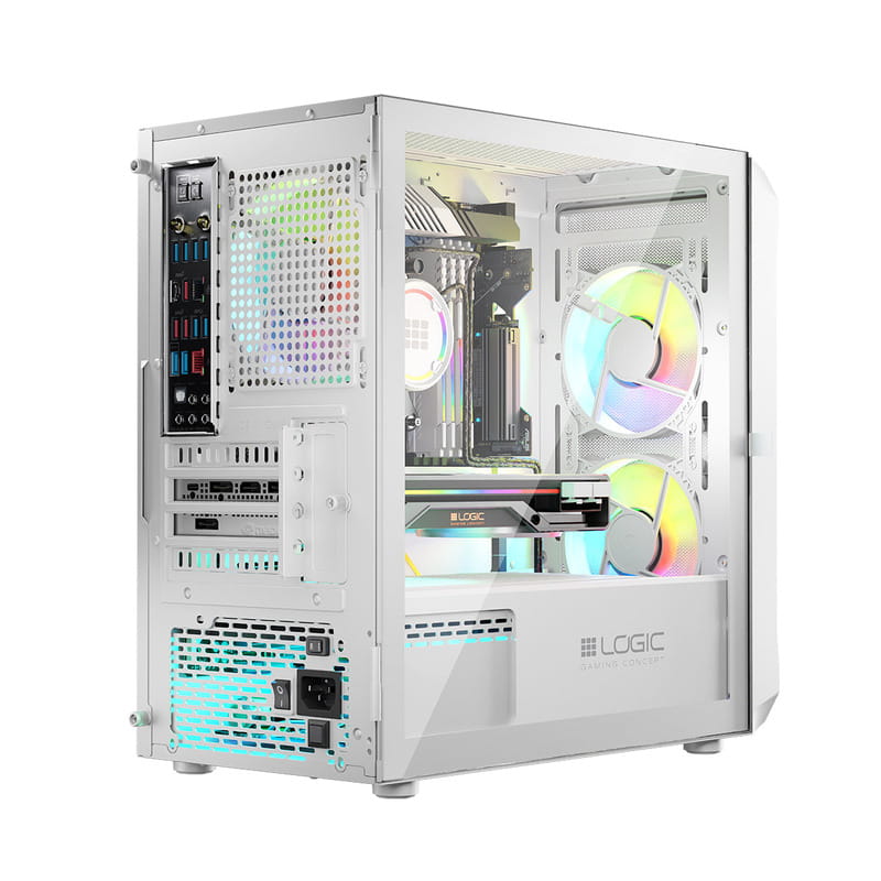 Корпус LogicConcept Portos ARGB Mini White без БП (AM-PORTOS-20-0000000-0002)