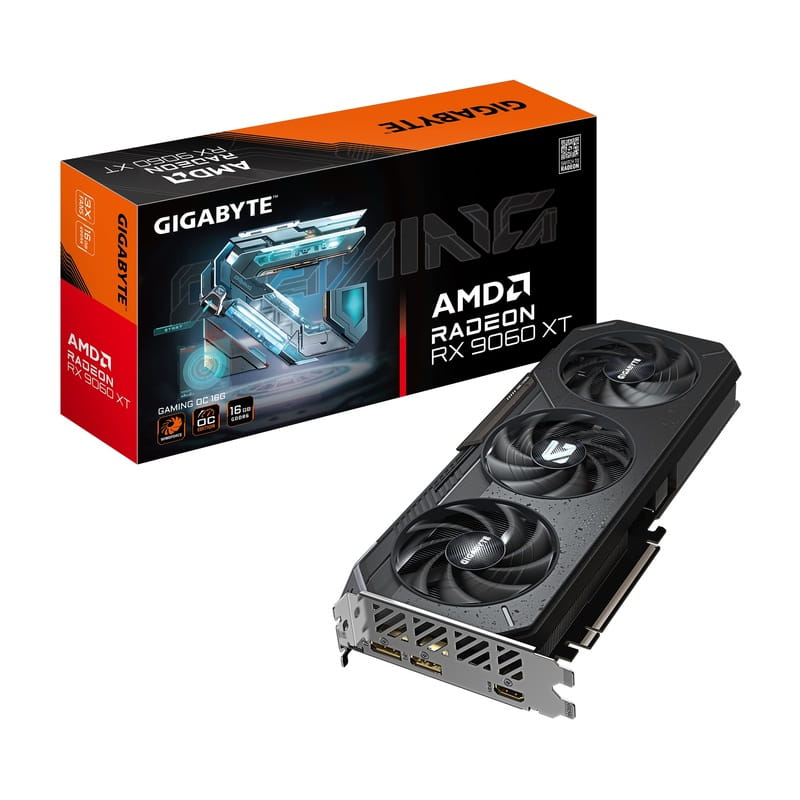 Видеокарта AMD Radeon RX 9060 XT 16GB GDDR6 Gaming OC Gigabyte (GV-R9060XTGAMING OC-16GD)