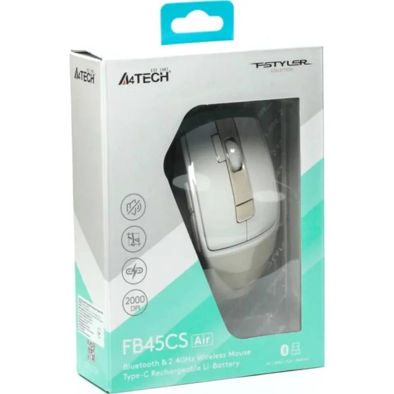 Миша бездротова A4Tech FB45CS Air2 Cream Beige