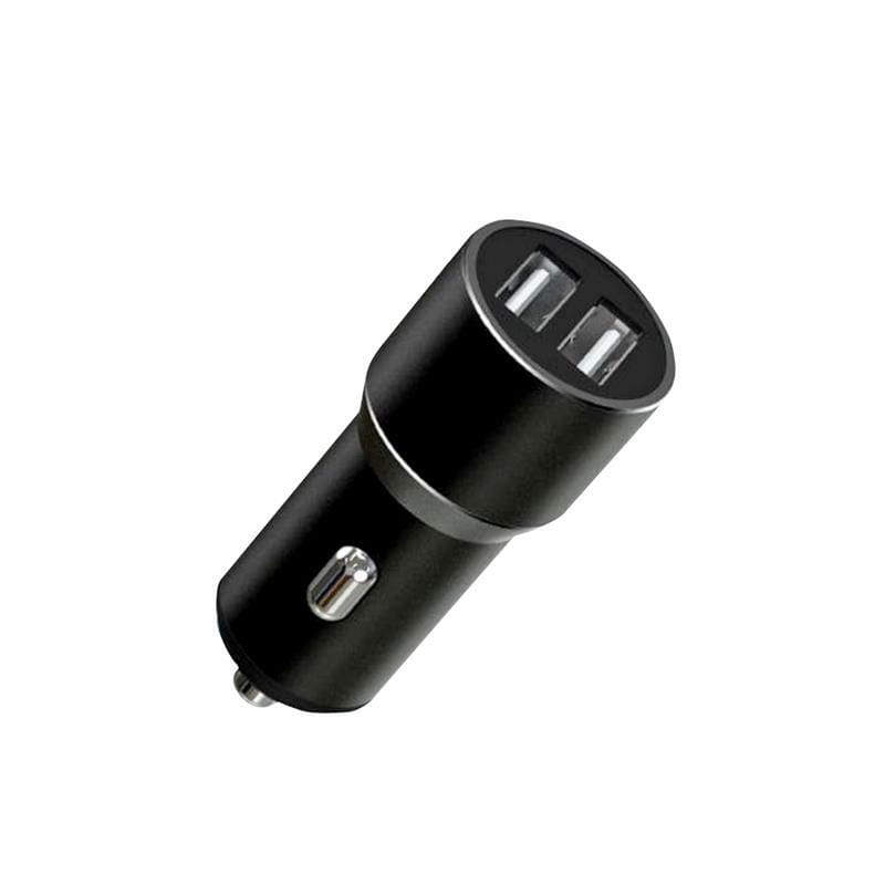Автомобільний зарядний пристрій XO TZ09 (2USB, 2.4A) Black (6920680873500) + кабель USB Type-C
