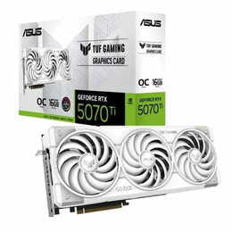 Відеокарта GF RTX 5070 Ti 16GB GDDR7 TUF Gaming OC White Asus (TUF-RTX5070TI-O16G-WHITE-GAMING)