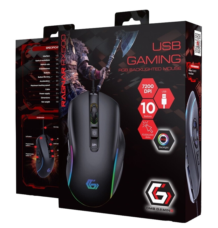 Мышь Gembird MUSG-RAGNAR-RX500 Black