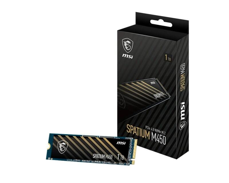 Накопичувач SSD 1TB MSI Spatium M450 V1 M.2 2280 PCIe 4.0 x4 NVMe 3D NAND TLC (S78-440L0M0-P83)