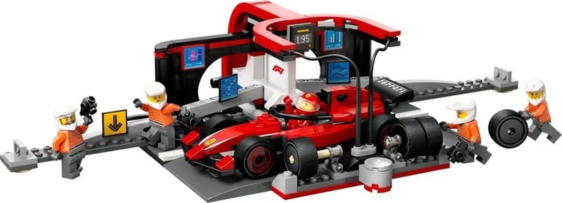 Конструктор LEGO City Пит-стоп и пит-экипаж F1 с болидом Ferrari (60443)