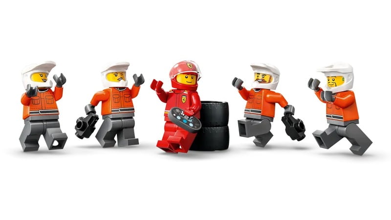 Конструктор LEGO City Пит-стоп и пит-экипаж F1 с болидом Ferrari (60443)