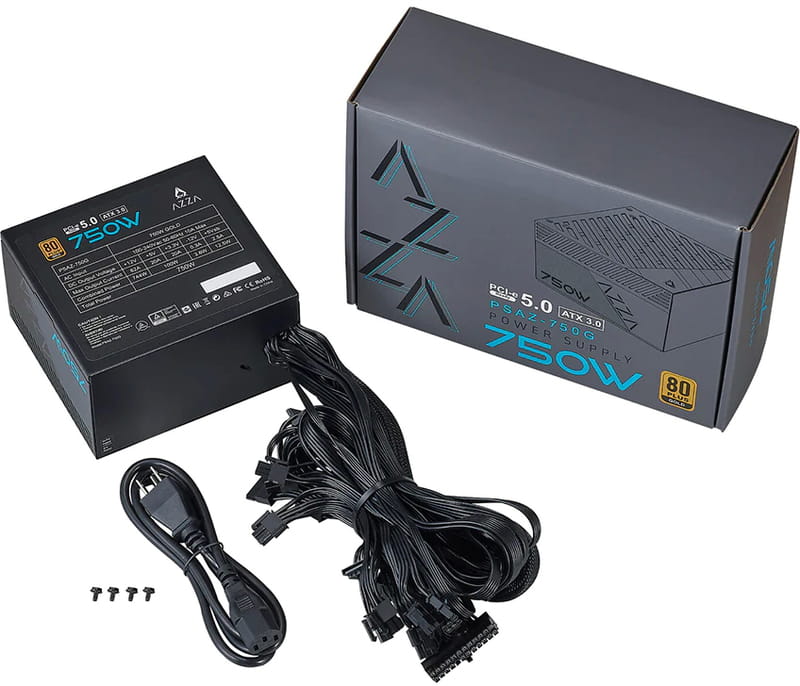 Блок питания AZZA PSAZ-750G (PSAZ-750G ATX3.0)