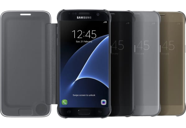 Чeхол-книжка Samsung Clear View Cover для Samsung Galaxy S7 Edge SM-G935 Black (EF-ZG935CBEGRU)