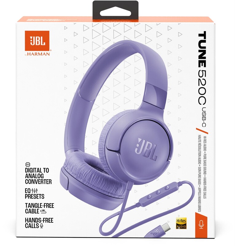 Гарнитура JBL Tune 520C Purple (JBLT520CPUR)