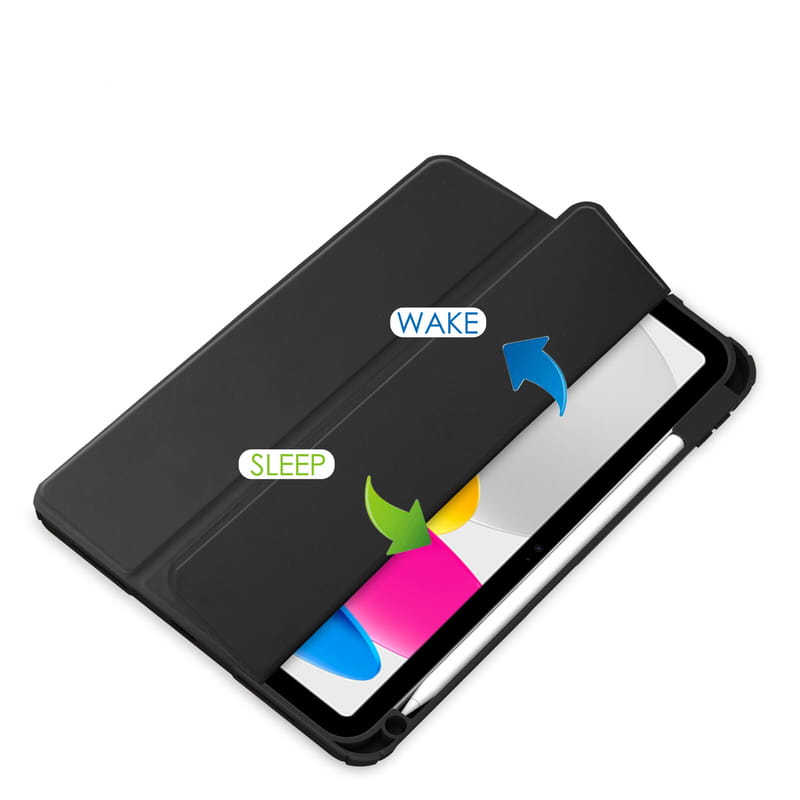 Чохол-книжка BeCover Soft Edge TPU з кріпленням Apple Pencil для Apple iPad Air (4/5) 2020/2022 10.9" Black (711696)