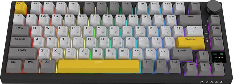 Клавіатура бездротова Ajazz AK820 Pro Gift Switch Black (AK820PRO-G-BGY)