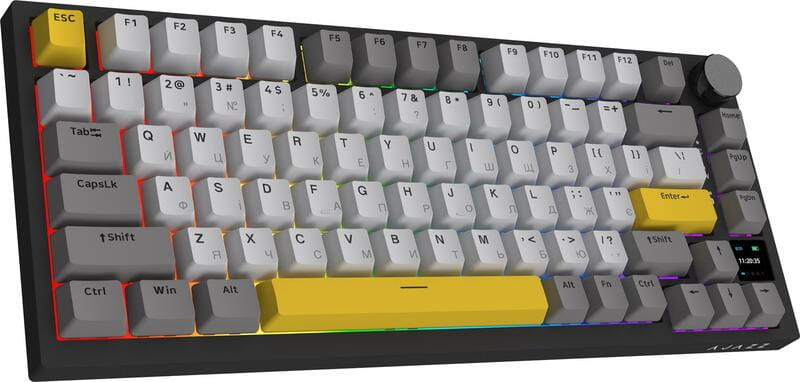 Клавіатура бездротова Ajazz AK820 Pro Gift Switch Black (AK820PRO-G-BGY)