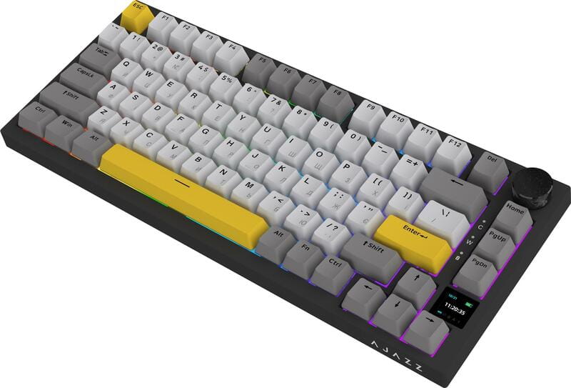 Клавіатура бездротова Ajazz AK820 Pro Gift Switch Black (AK820PRO-G-BGY)